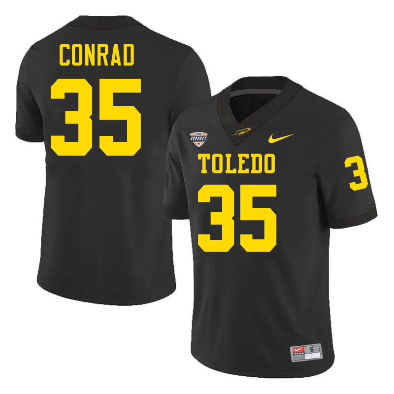 Spencer Conrad Toledo Jersey,Toledo Rockets #35 Spencer Conrad Jersey Youth College-Black